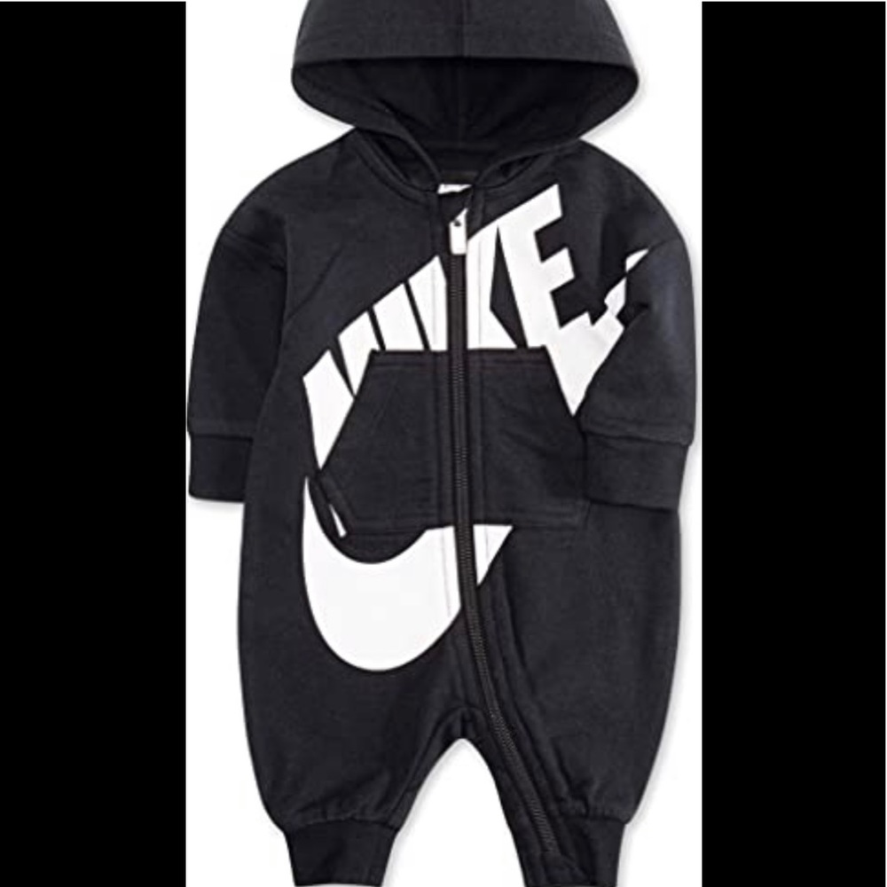 Nike baby hooded coverall black 3 months